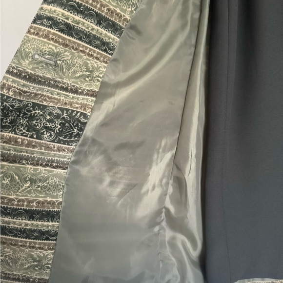 LE SUIT Women VintageGreen Striped Button Down Blazer Jacket w/Skirt-Sz 10 (NEW) - Picture 14 of 16